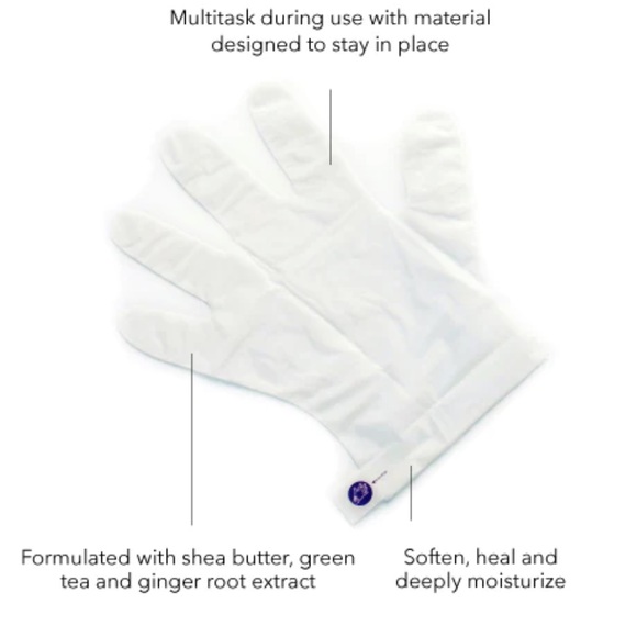 NWT Soon Hand Mask Skincare Shea Butter. Green Tea & Tea Tree Extract. One Pair. - Picture 4 of 6